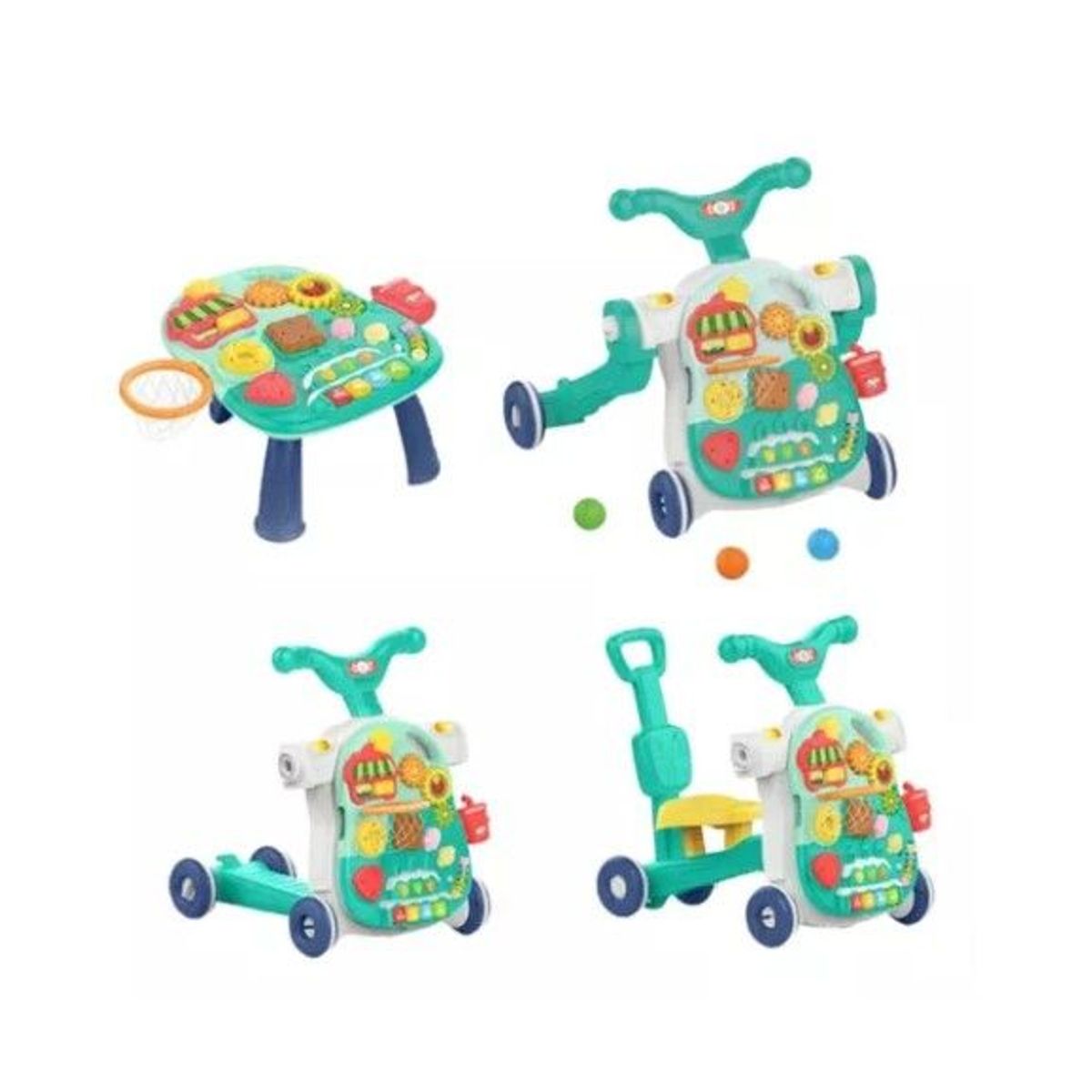 GENERICO - Caminadora Corre Pasillos 4 En 1 Multifuncional Verde