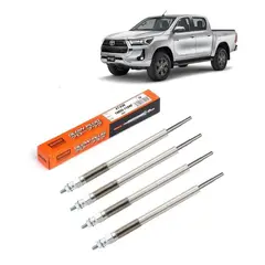 GENERICO - Bujías Incandecente Pack 4 Toyota Hilux 24L2015-2020 XT-036