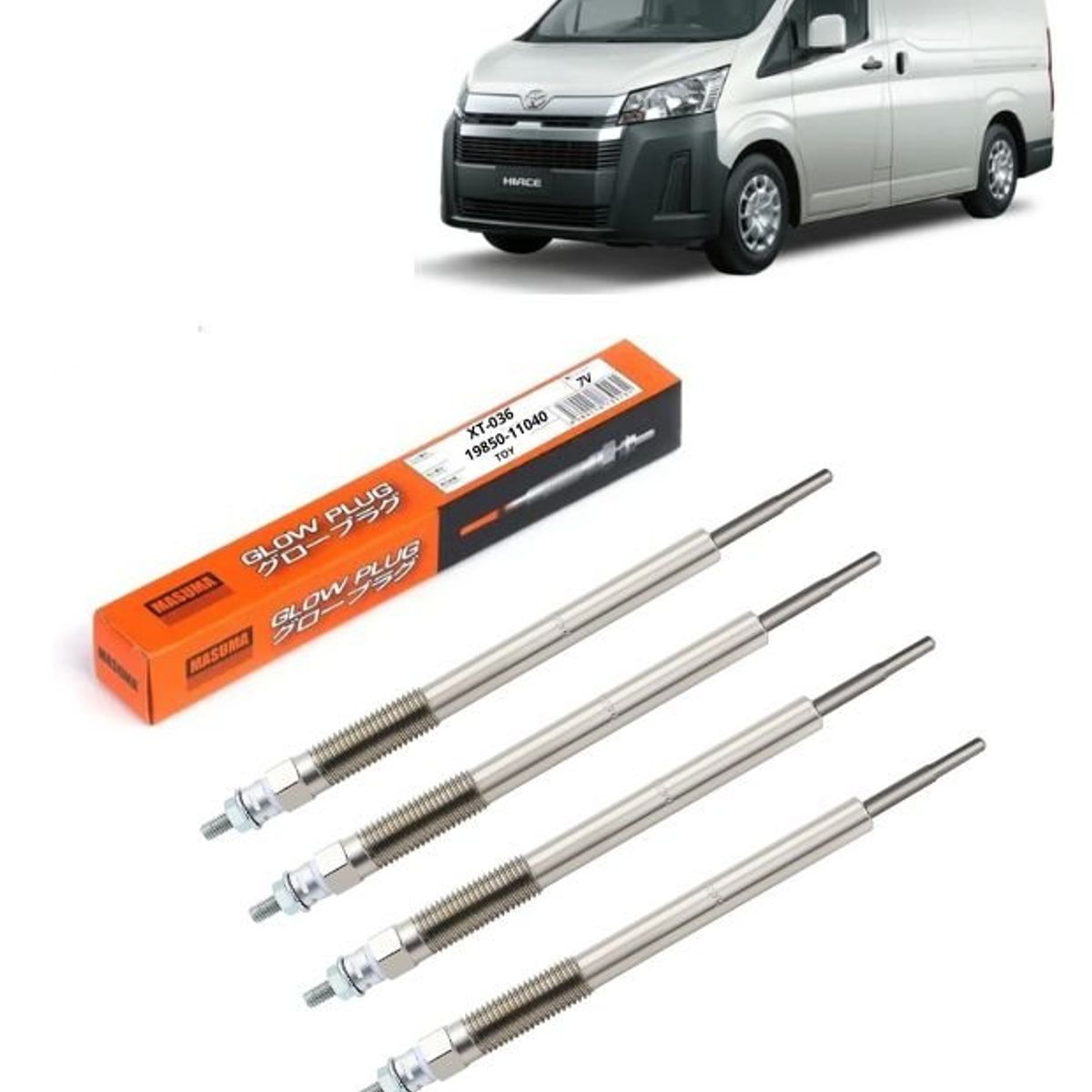 GENERICO - Bujías Incandecente Pack 4 Toyota Hilux 24L 2020+ XT-036