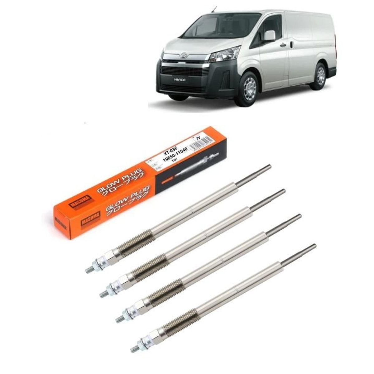 GENERICO - Bujías Incandecente Pack 4 Toyota Hilux 24L 2020+ XT-036