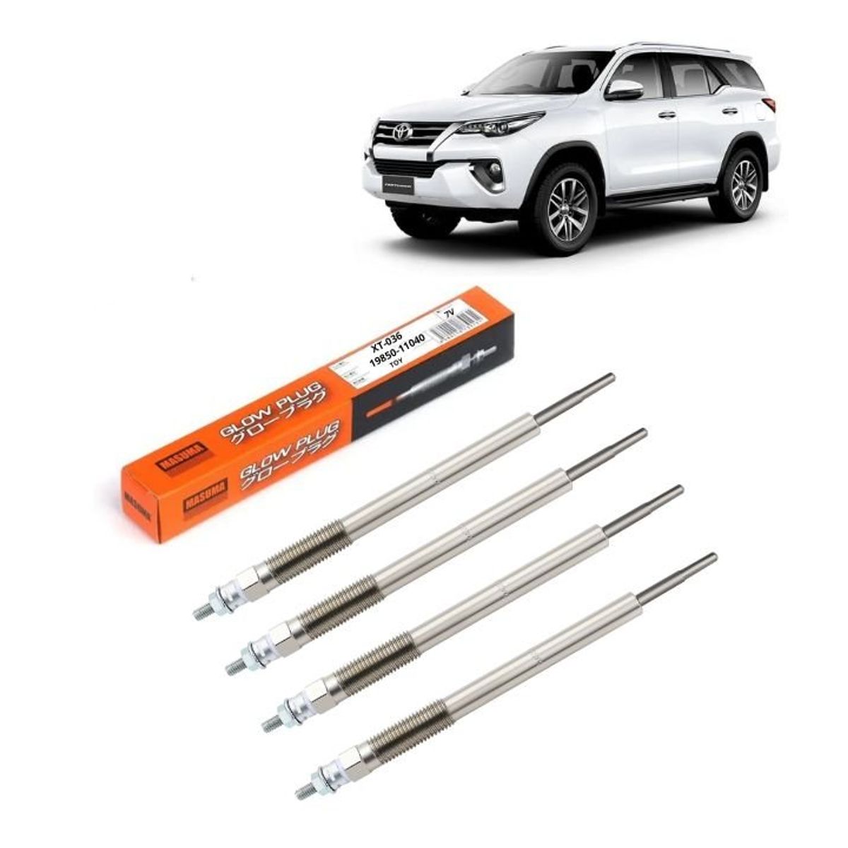 GENERICO - Bujías Incandecente Pack 4 Toyota Hiace 28L 2019 XT-036