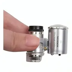 GENERICO - Microscopio Lupa De Bolsillo Luz Leduv 60x