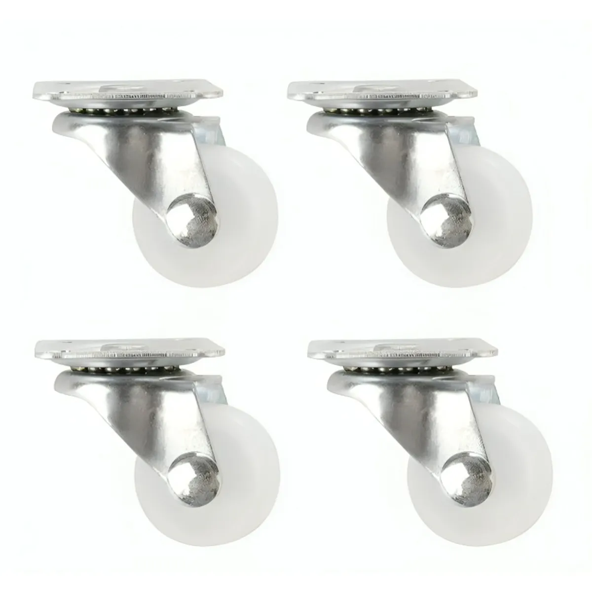 GENERICO - Pack 4 Ruedas Giratorias Sin Freno 2 Pulgadas