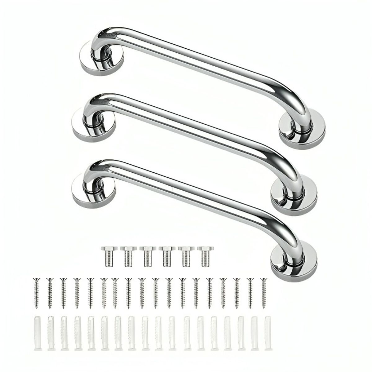 GENERICO - Pack X3 Manillas Agarraderas Barra Seguridad Baño Ducha