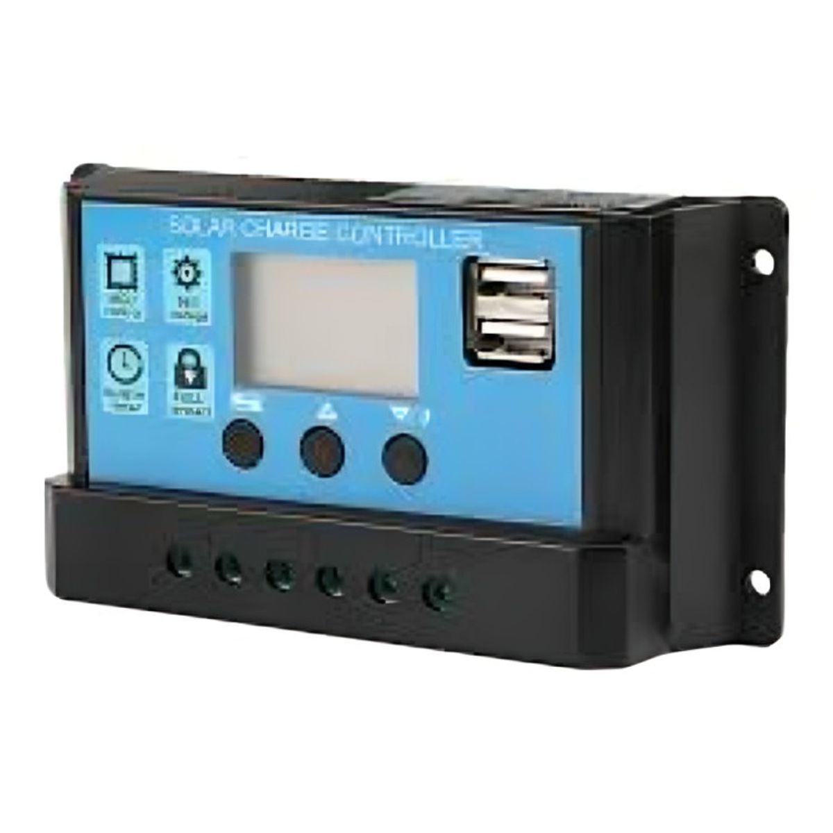 GENERICO - Regulador De Carga Solar Digital 12v 24v 30a 2usb