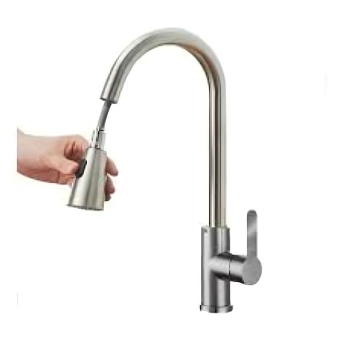 GENERICO - Llave Grifo Monomando Lavaplatos Extensible Niquel