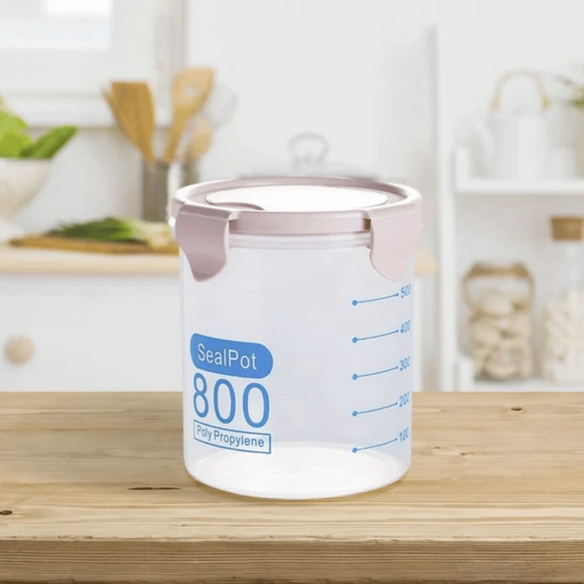 HOMESTAR - Tarro Hermético de Plástico con Cierre de Clips - 800 ml