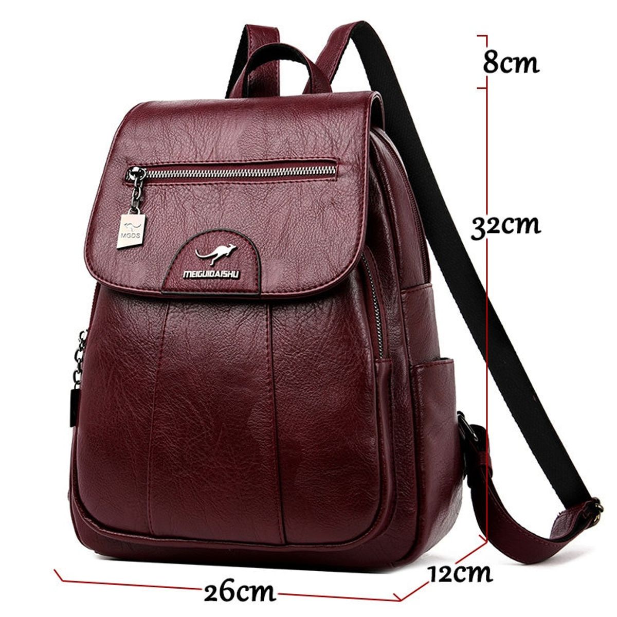 PUREPOWER - Mochilas De Cuero De Alta Calidad Para Mujer Vintage