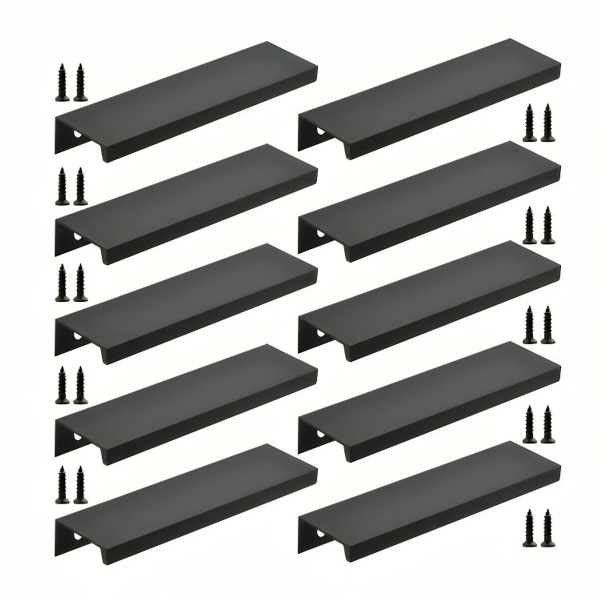 GENERICO - Tiradores Manilla Negro Mueble Puerta 15cm 10 Unid