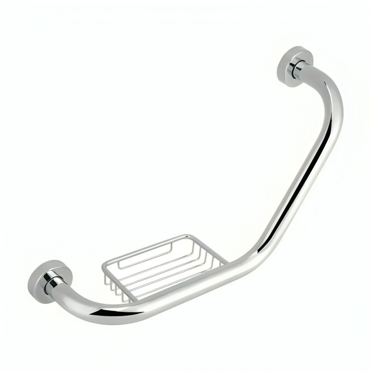 GENERICO - Agarradera 135° Barra Curva Derecha O Izquierda Con Jabonera