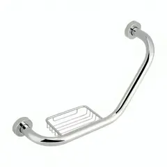 GENERICO - Agarradera 135° Barra Curva Derecha O Izquierda Con Jabonera