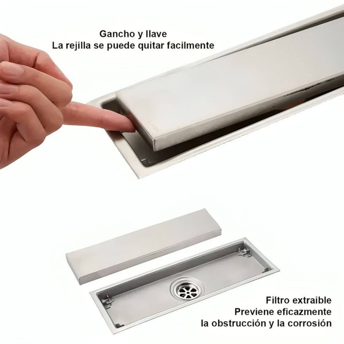 GENERICO - Filtro Drenaje para ducha acero Inoxidable