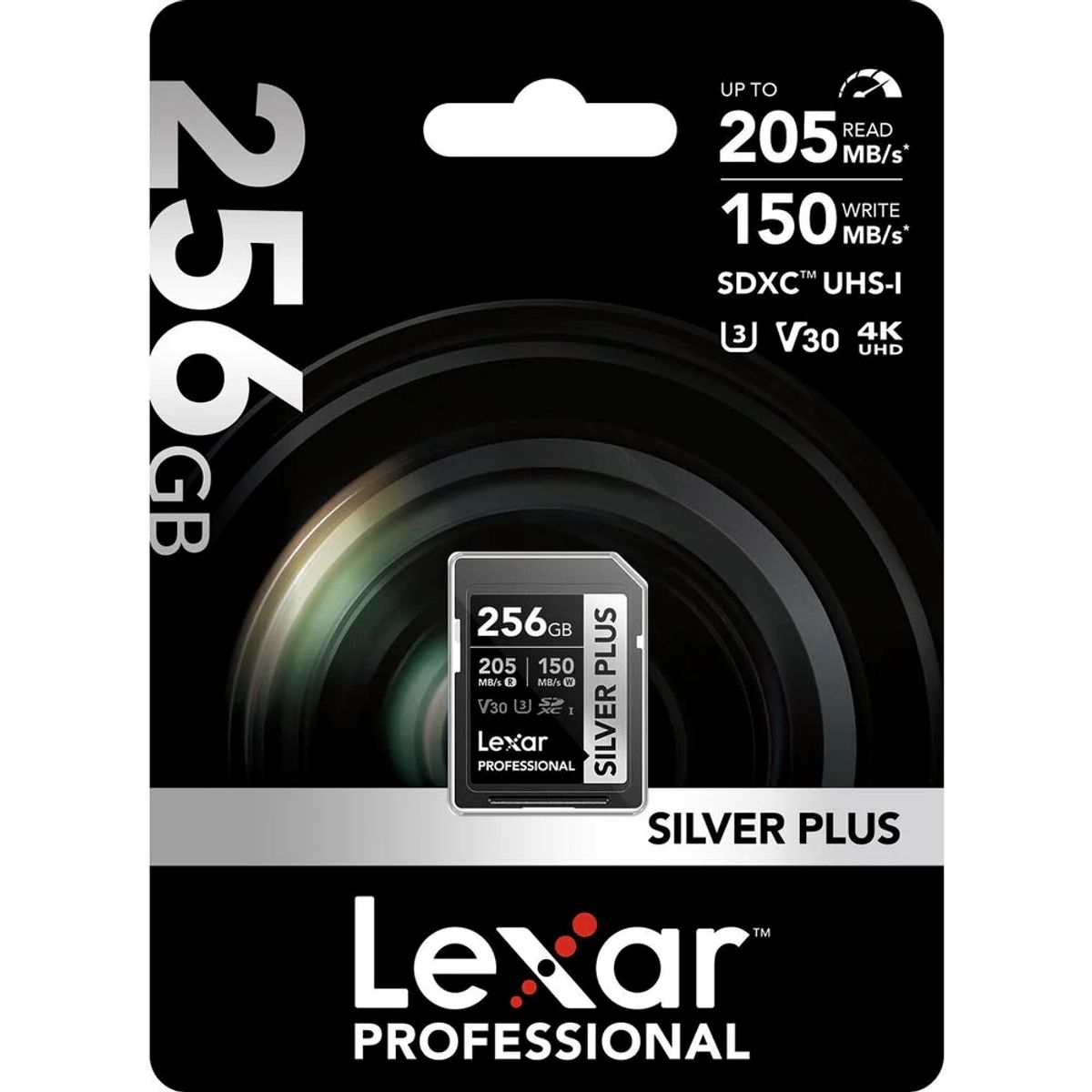 LEXAR - Memoria Sd Lexar Silver Plus 256gb 205mbs Uhs-i U3 V30 4k