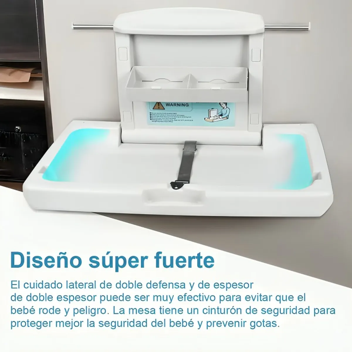 GENERICO - Mudador Cambiador Plegable Para Bebe Horizontal Baño Público