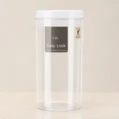 HOMESTAR - Tarro Hermético de Plástico con Tapa de Cierre Fácil - 1.2 L