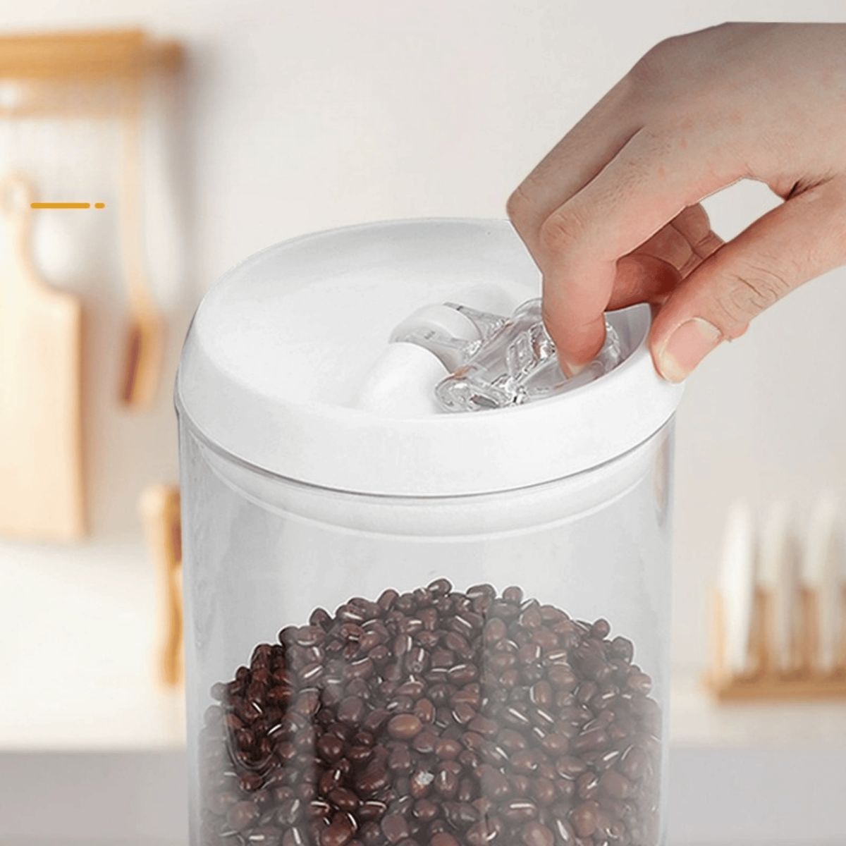 HOMESTAR - Tarro Hermético de Plástico con Tapa de Cierre Fácil - 1.2 L