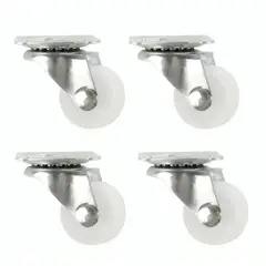 GENERICO - Pack 4 Ruedas Giratorias Sin Freno 2 Pulgadas