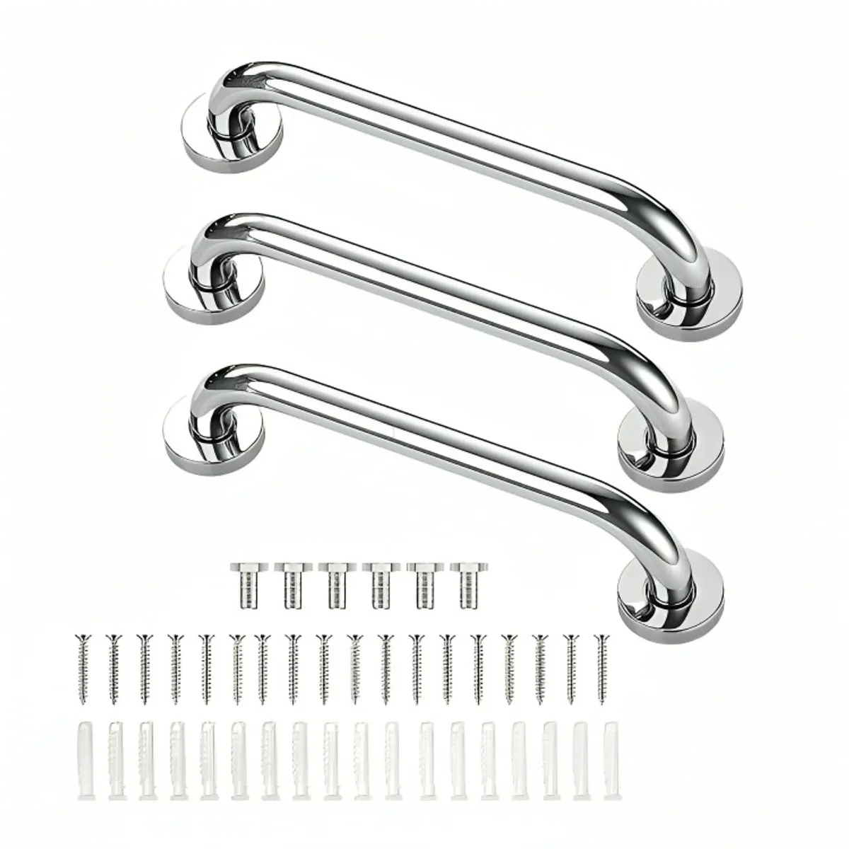 GENERICO - Pack X3 Manillas Agarraderas Barra Seguridad Baño Ducha