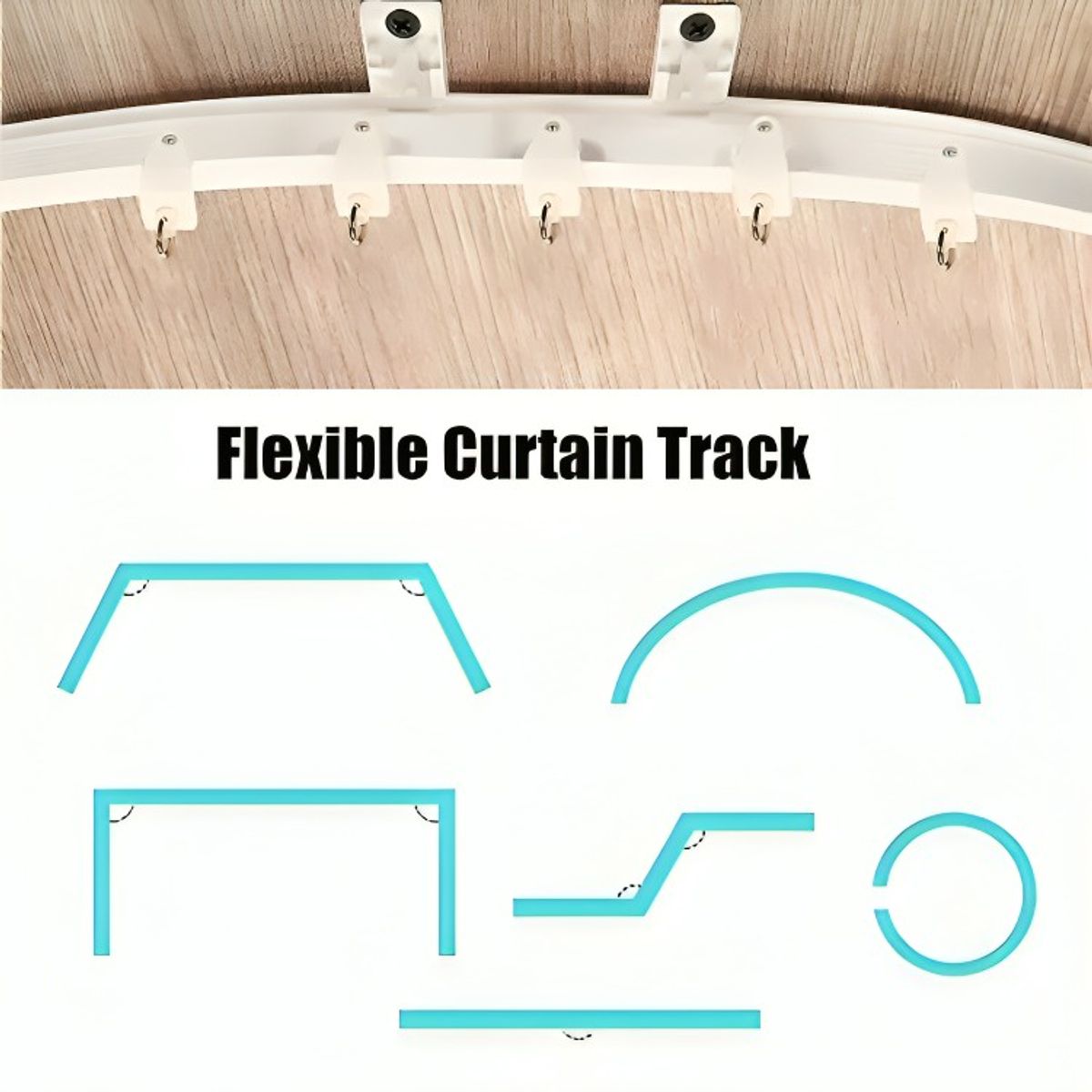 GENERICO - Riel Para Cortina De Techo Riel De Techo Soporte 5mts