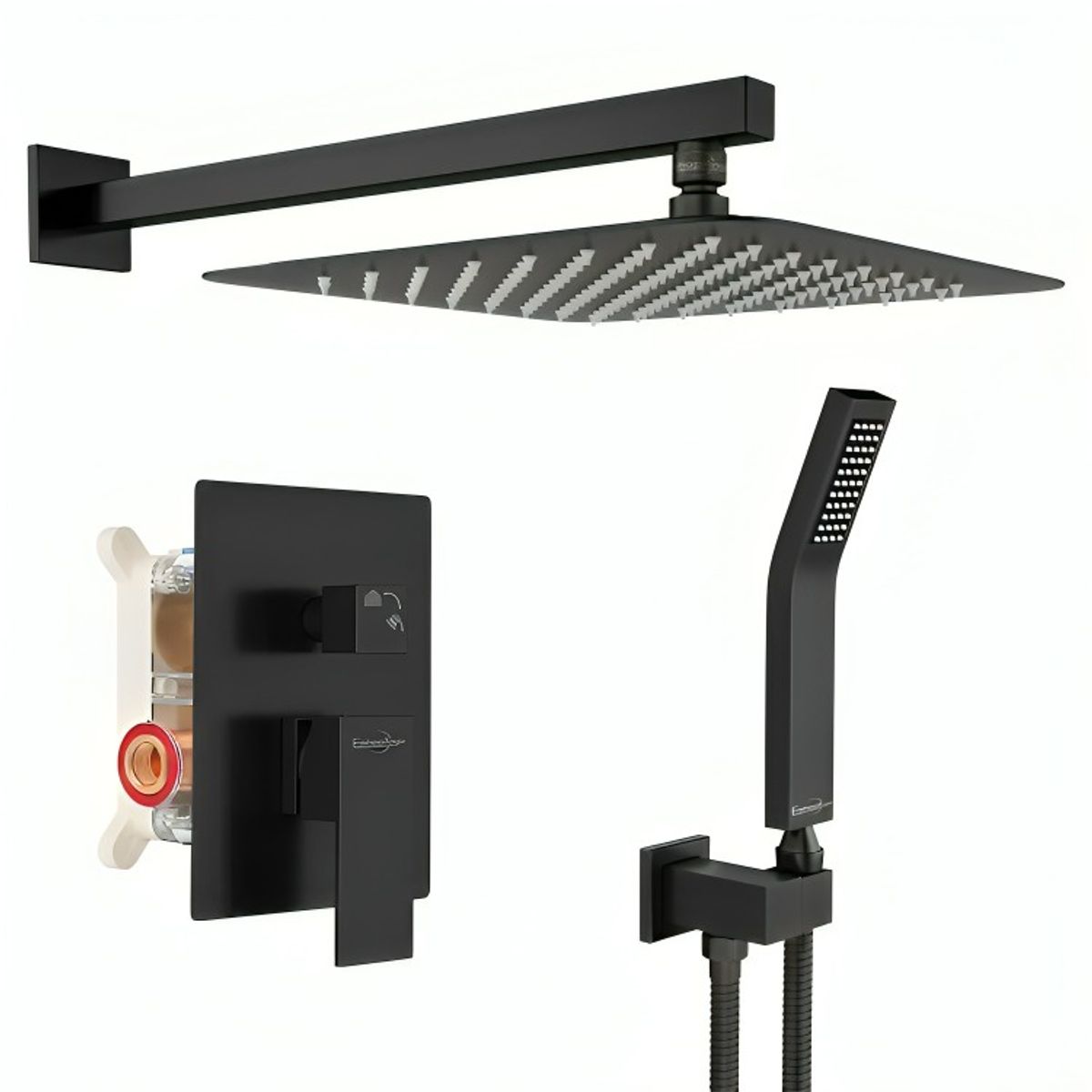 GENERICO - Juego De Ducha Con Cabezal Y Tipo Lluvia 2 Funciones