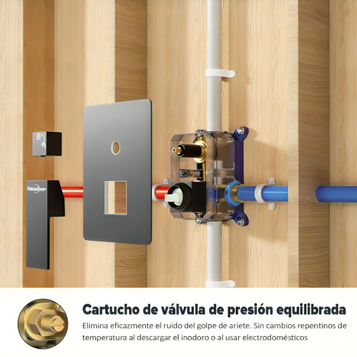 GENERICO - Juego De Ducha Con Cabezal Y Tipo Lluvia 2 Funciones