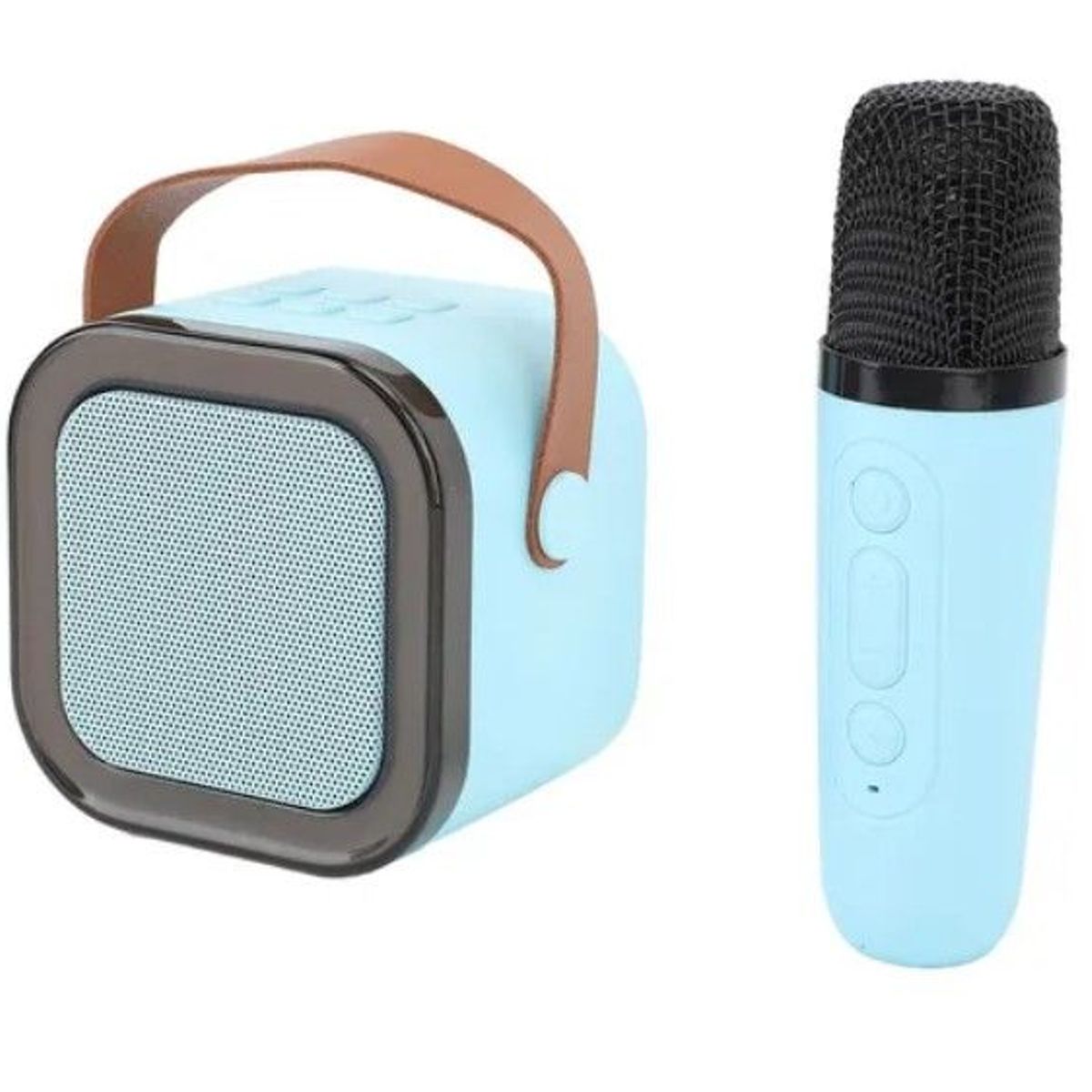 GENERICO - Parlante Portátil Bluetooth Karaoke Mini Con Micrófono Azul