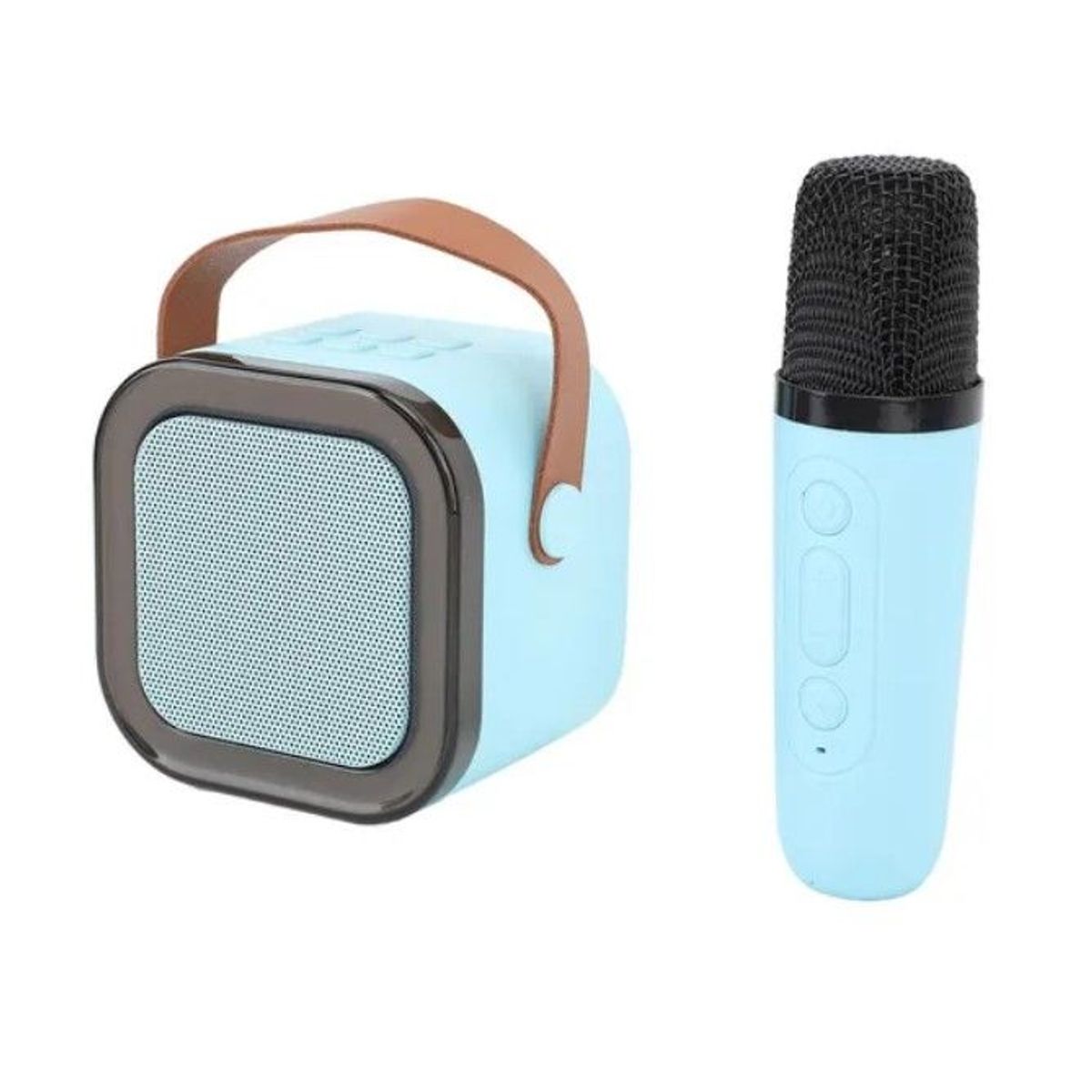 GENERICO - Parlante Portátil Bluetooth Karaoke Mini Con Micrófono Azul