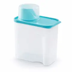 HOMESTAR - Recipiente hermético rectangular para alimentos de 2000 ml con tapa dosificadora turquesa
