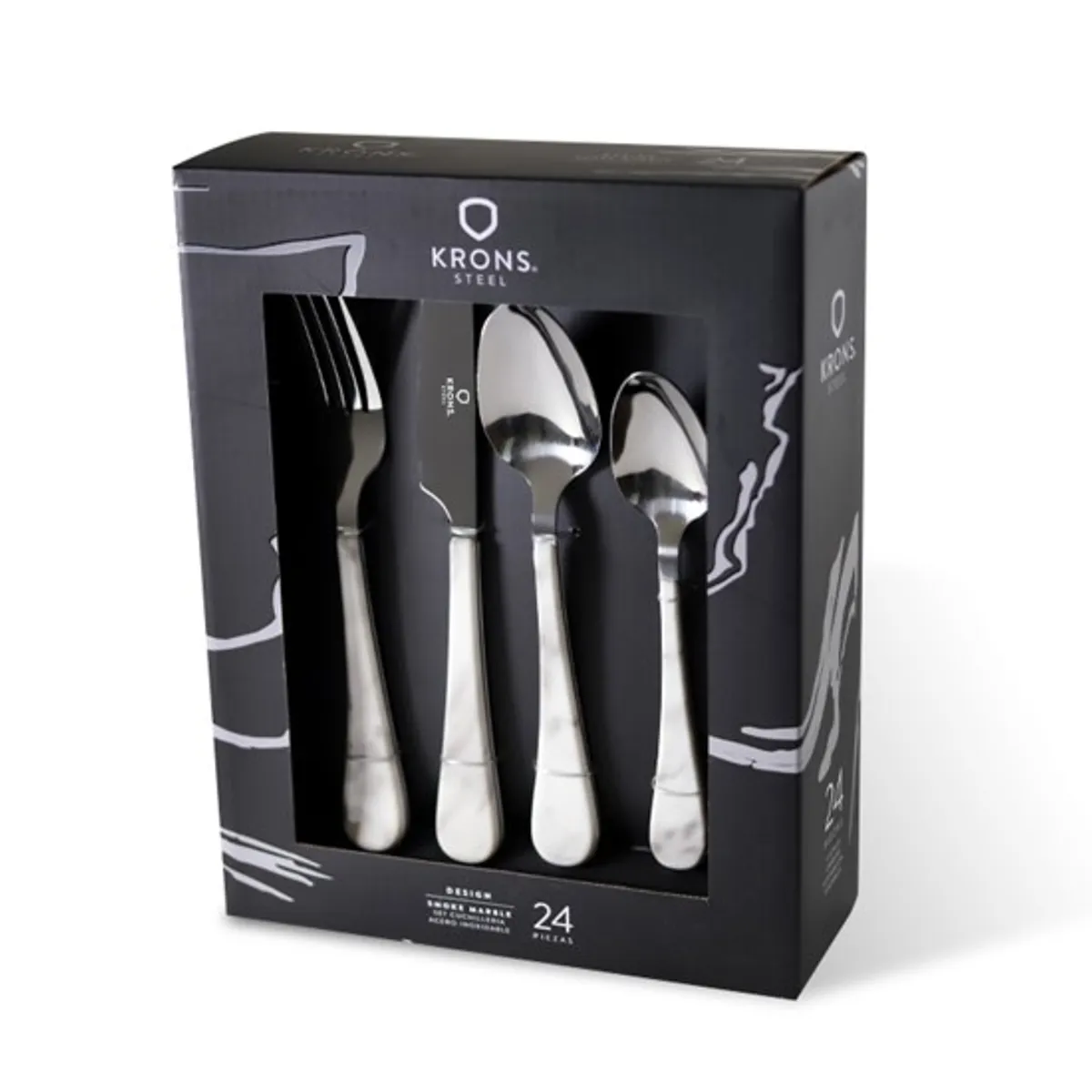 KRONS - Set cuchillería Marble 24 piezas