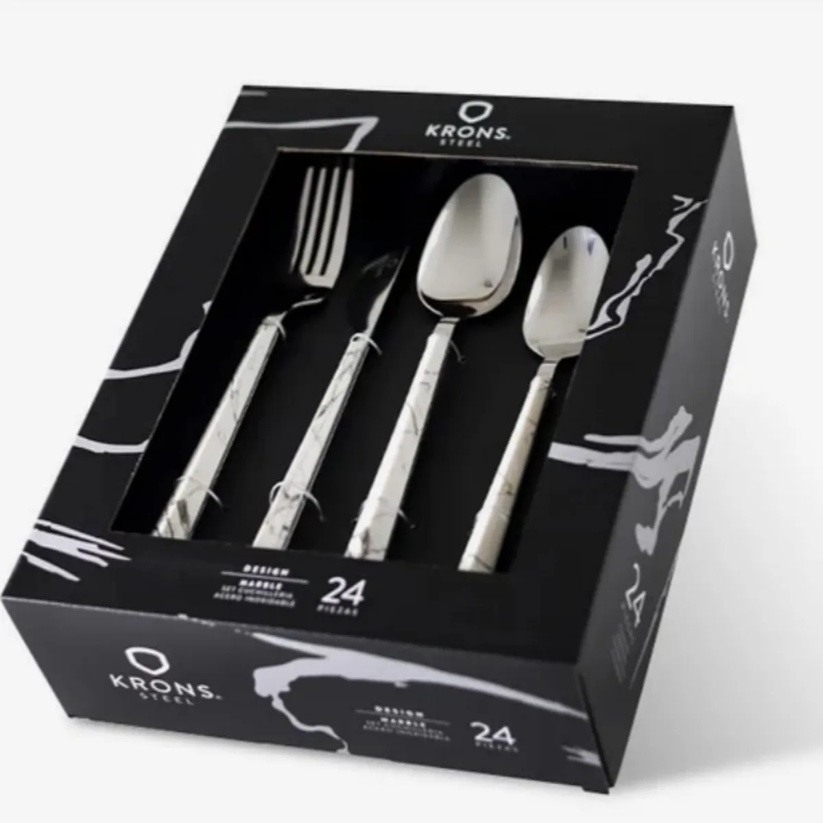 KRONS - Set cuchillería Marble 24 piezas