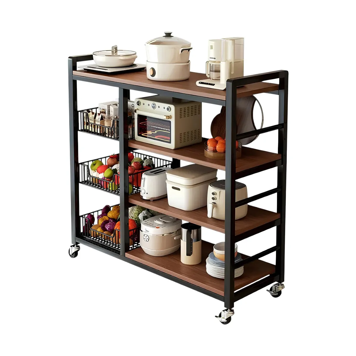 LUBABYCAS - Estantes Organizador Repisa Cocina 4 Niveles 80cm Lubabycas