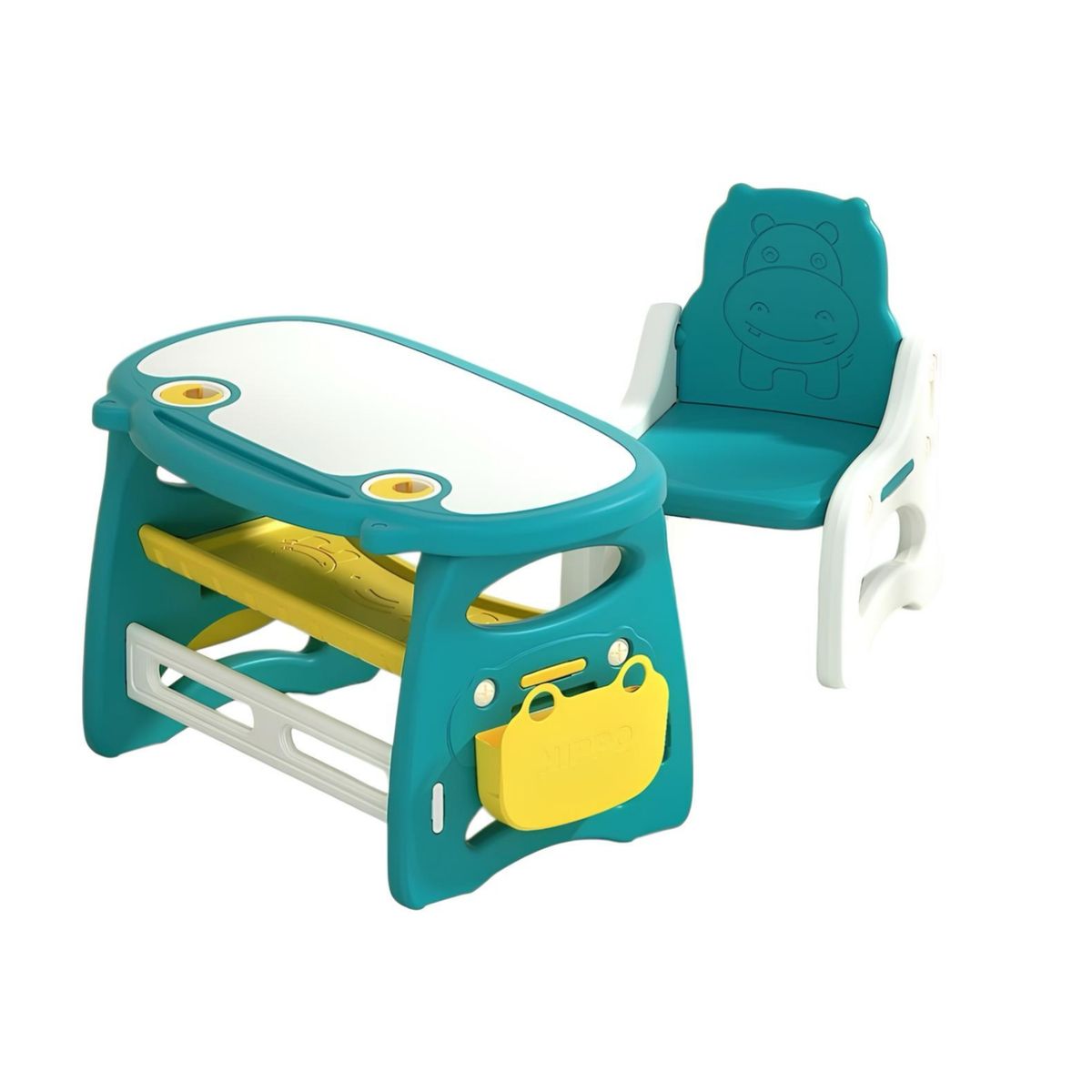 LUBABYCAS - Mesa Con Silla Montessori Para Niños Hipopótamo Lubabycas