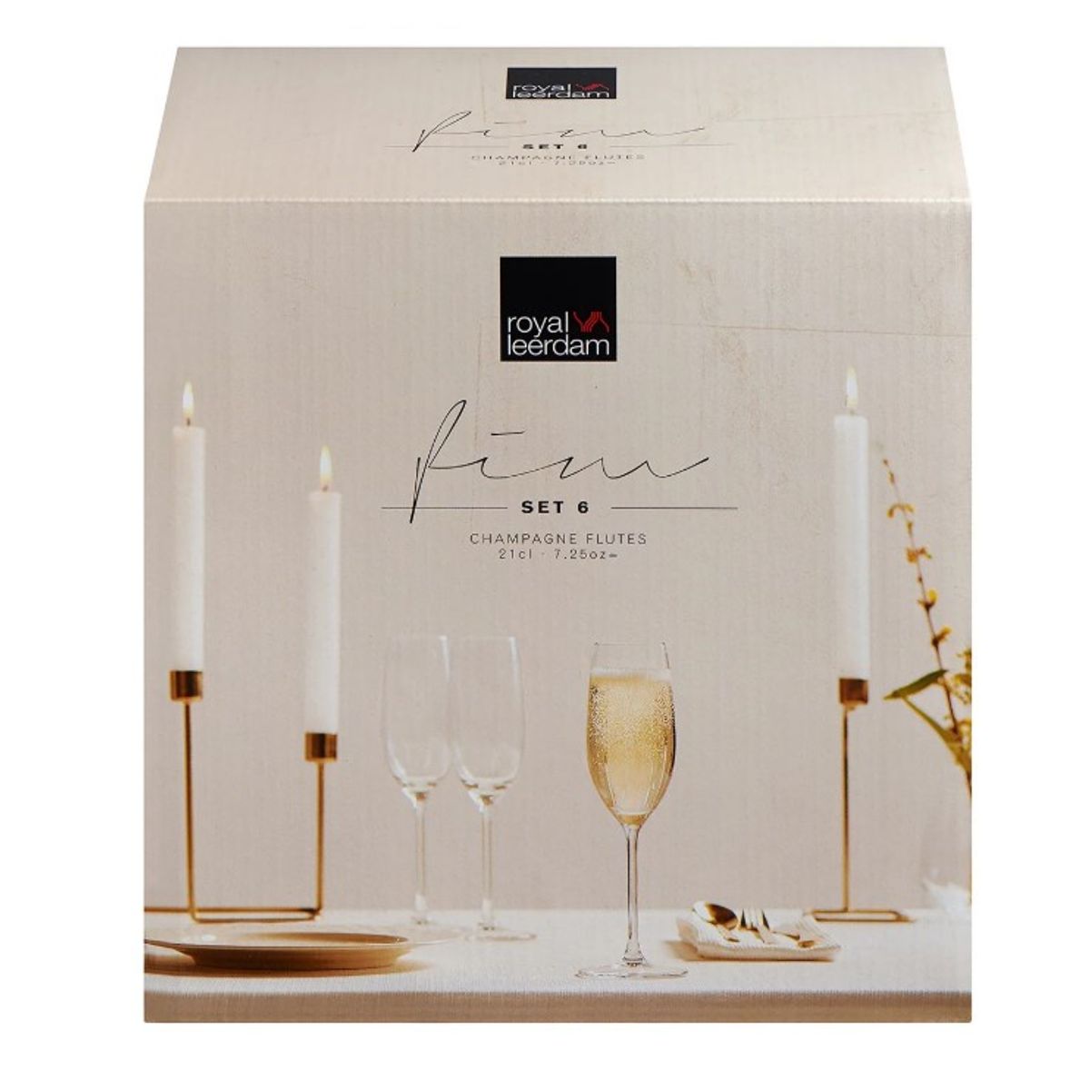 LIBBEY - SET 6 COPAS CHAMPAGNE 7OZ 210ML