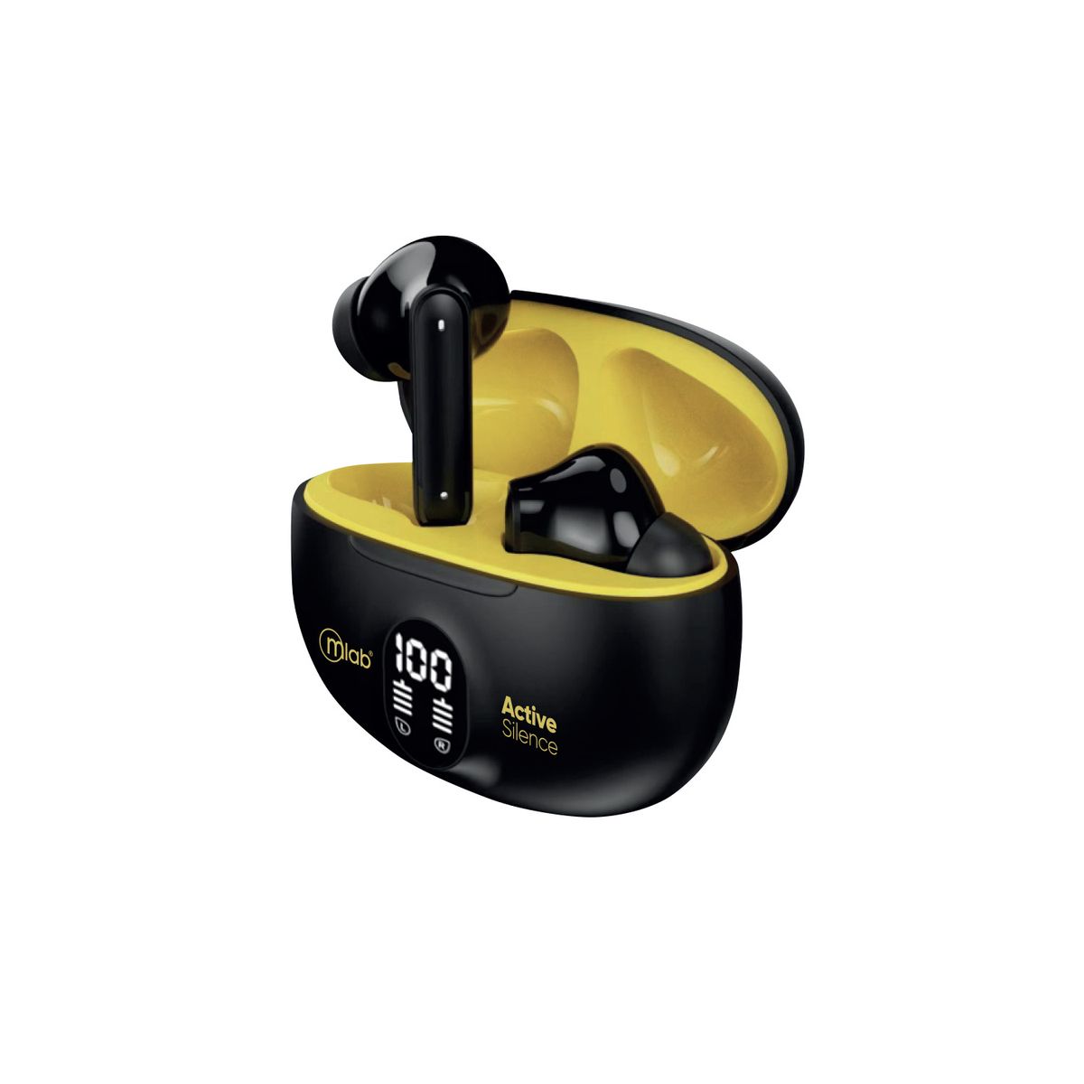MLAB - AUDIFONO TWS ANC + ENC ACTIVE SILENCE STRONG BLACK/YELLOW 09362