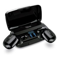 AUDÍFONOS BLUETOOTH ENERGY+ TWINS / FUNCIÓN POWERBANK 08971 Negro