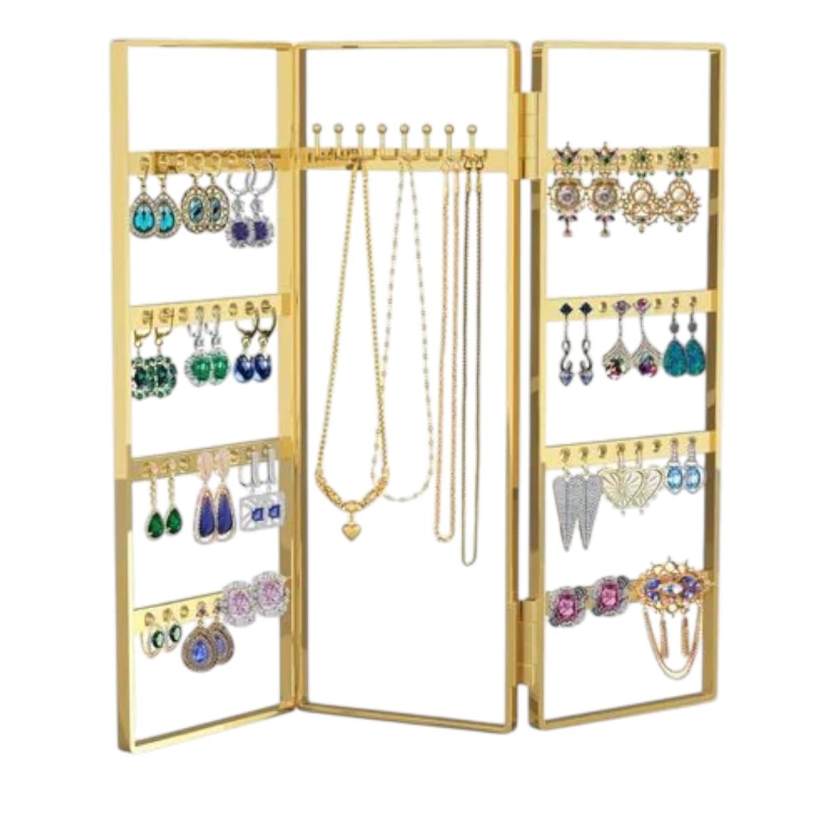 GENERICO - Organizador Plegable Dorado para Joyas y Accesorios Gms