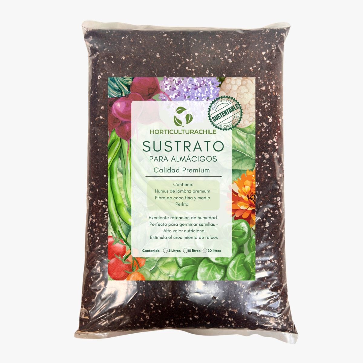 HORTICULTURACHILE - Sustrato premium para almacigos 10 litros