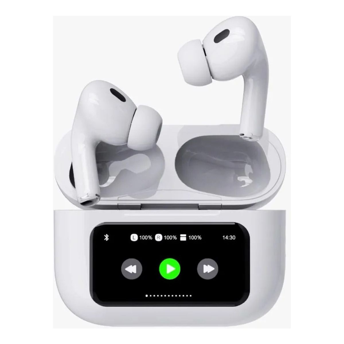 FIDDLER - AUDÍFONO BLUETOOTH TWS CON ANC PANTALLA TOUCH BLANCO FD-T9
