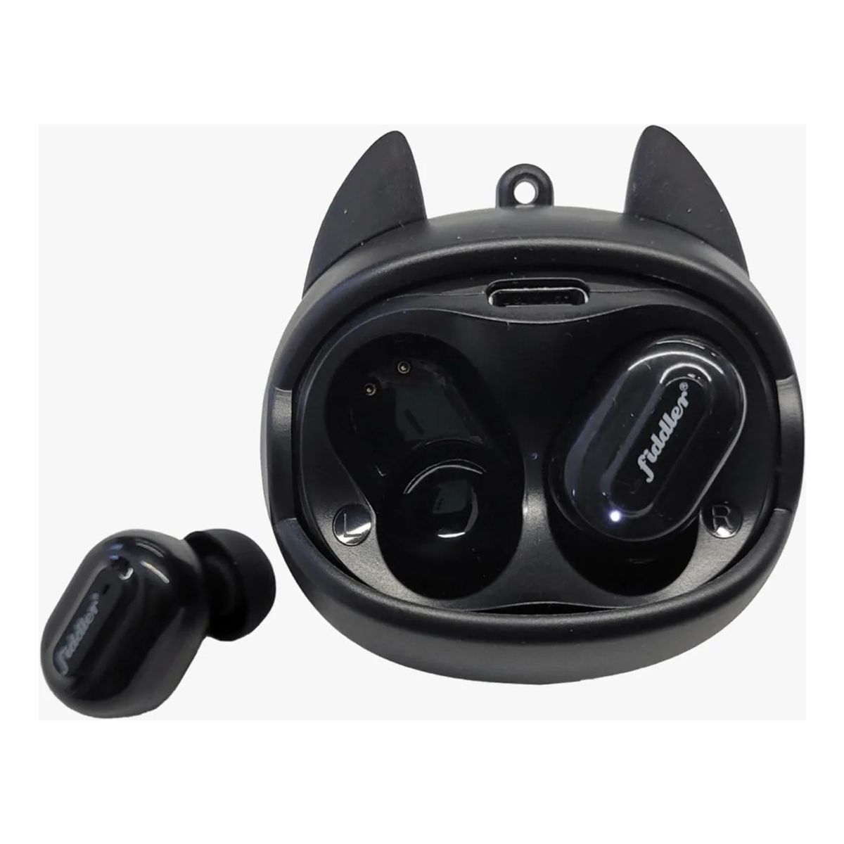 FIDDLER - AUDÍFONO BLUETOOTH SKULL ROLLING FACE NEGRO FD-G05DC