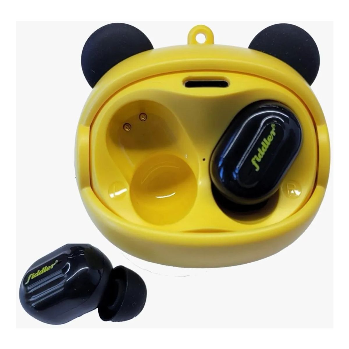 FIDDLER - AUDÍFONO BLUETOOTH ROLLING FACE EMOJI AMARILLO FD-G05DE