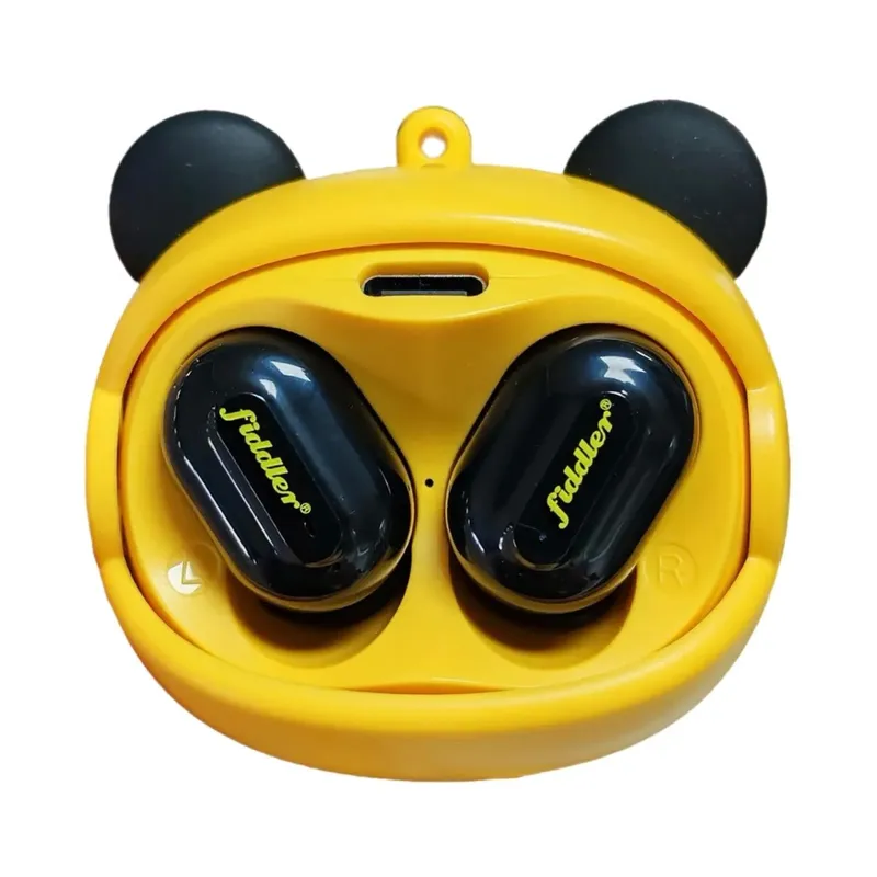 FIDDLER - AUDÍFONO BLUETOOTH ROLLING FACE EMOJI AMARILLO FD-G05DE