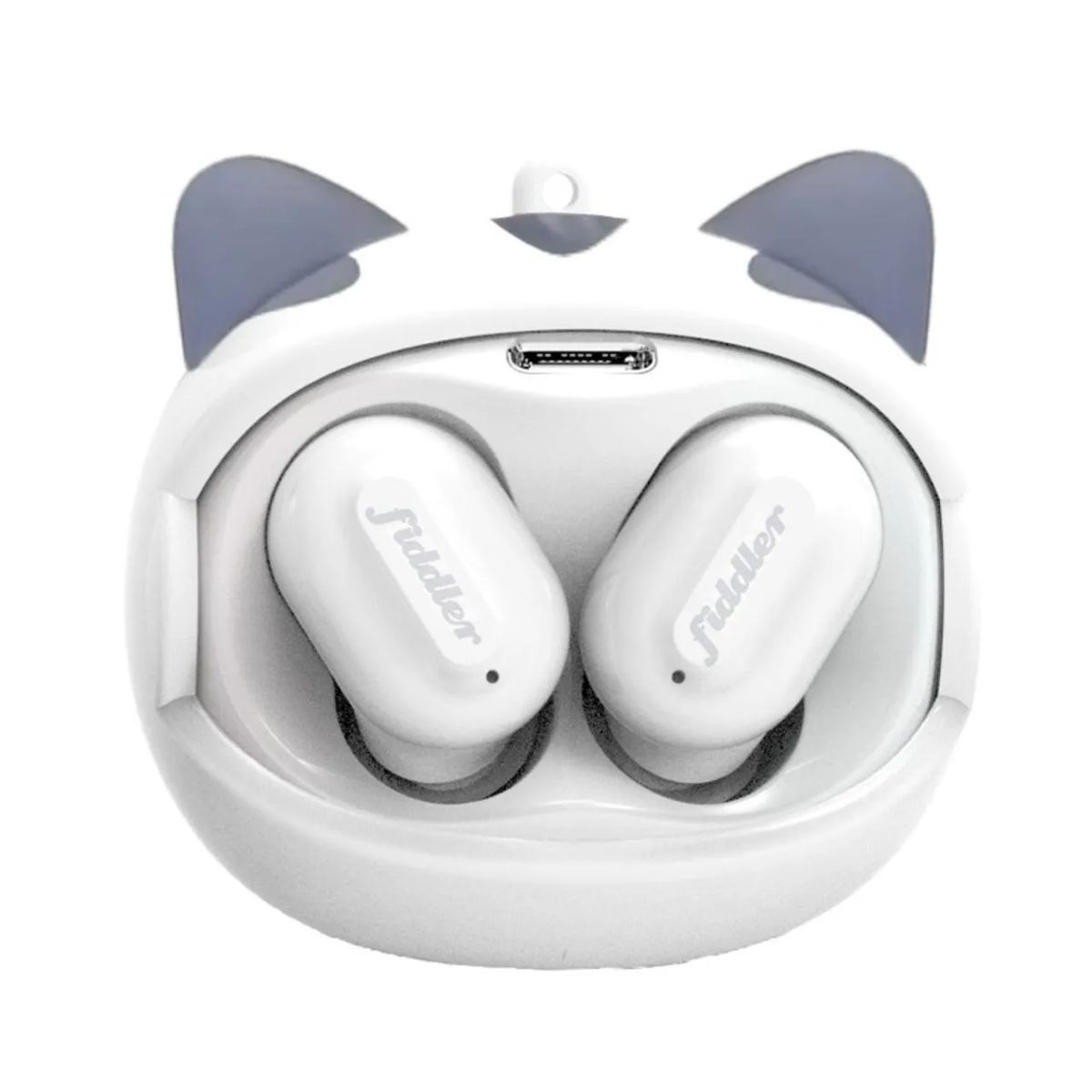 FIDDLER - AUDÍFONO BLUETOOTH CAT KAWAII ROLLING FACE BLANCO FD-G05DG