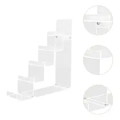 GENERICO - Exhibidor Escalonado de Acrílico Transparente 5 Niveles Gms
