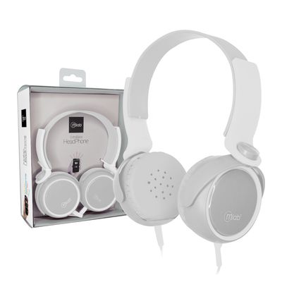 Imagen 2 del producto AUDÍFONOS EXTRABASS HEADPHONE C/MICRÓFONO GRIS/BLANCO 07743 Blanco