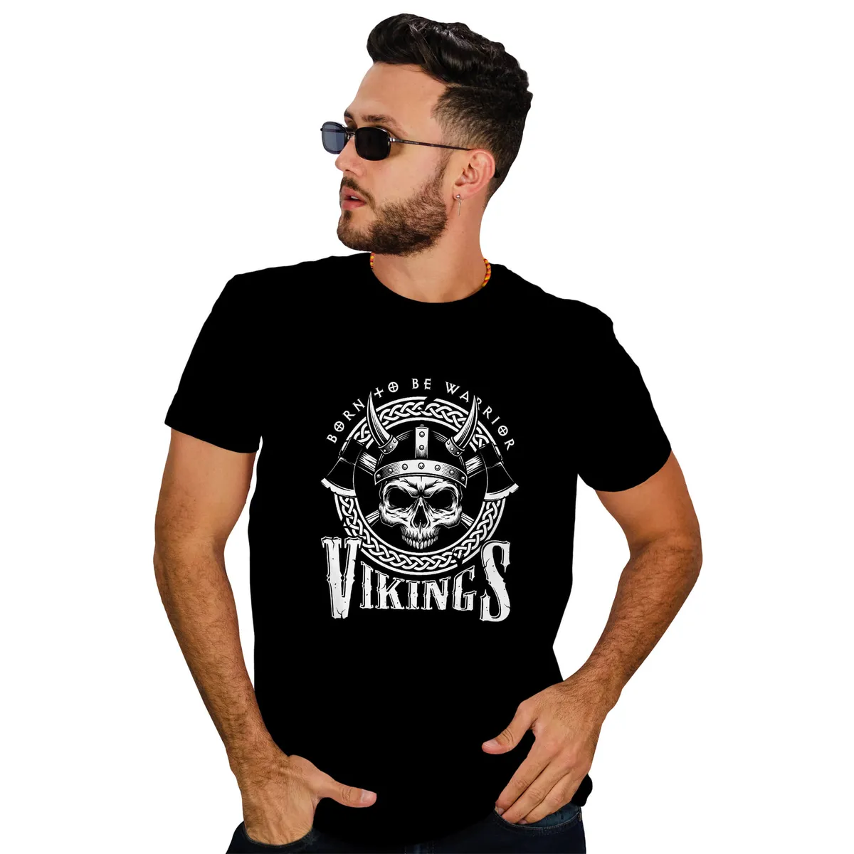 ROLY - Polera hombre diseño Vikingo skull D2