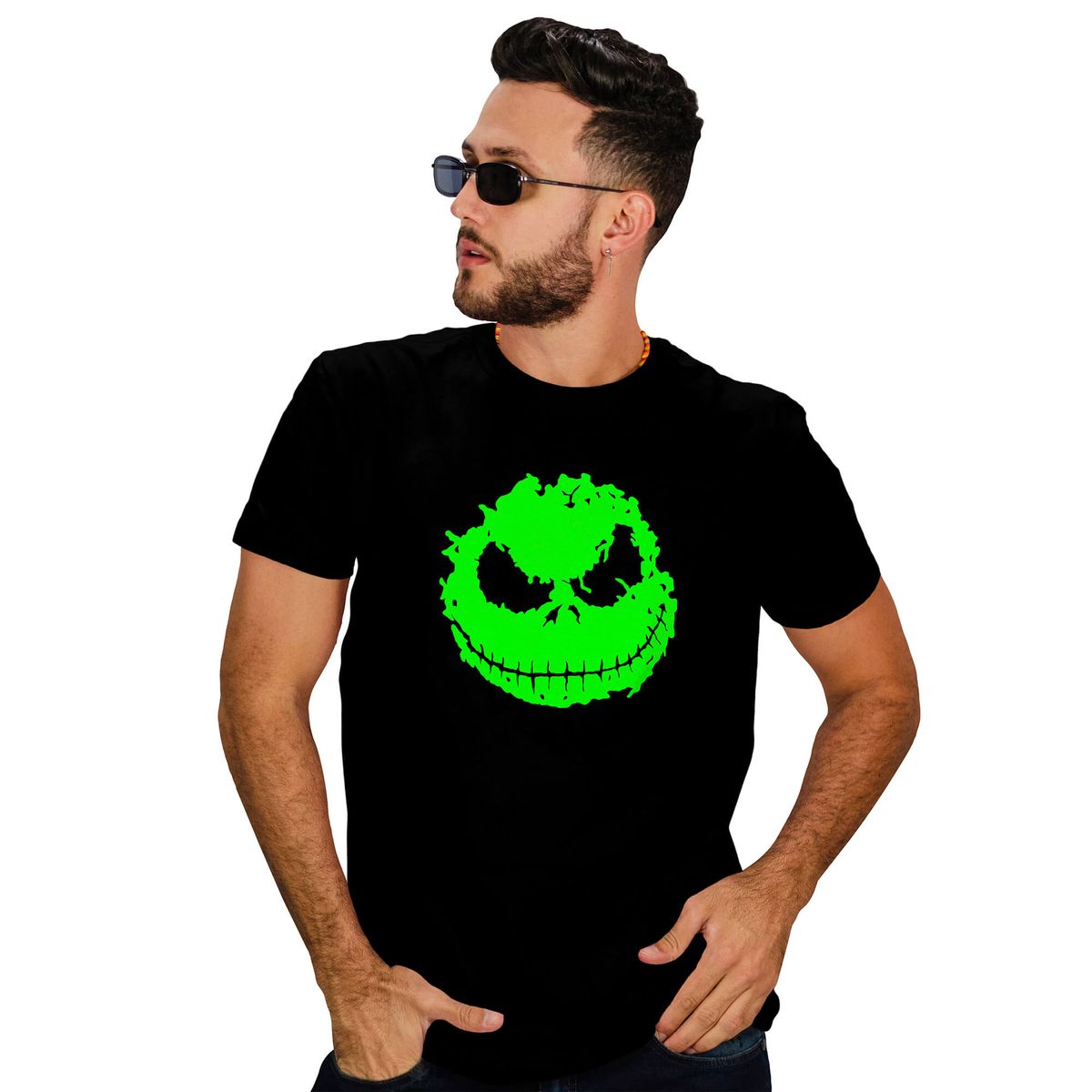 ROLY - Polera hombre Halloween Jack fosforescente D11