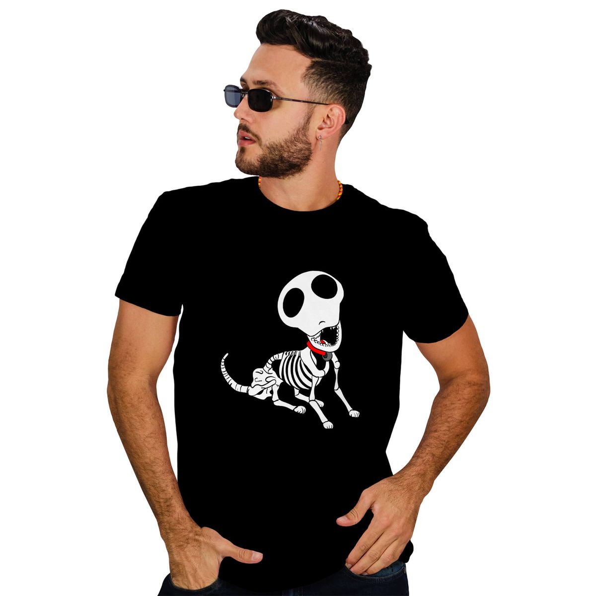 ROLY - Polera hombre Halloween Scraps fosforescente D13