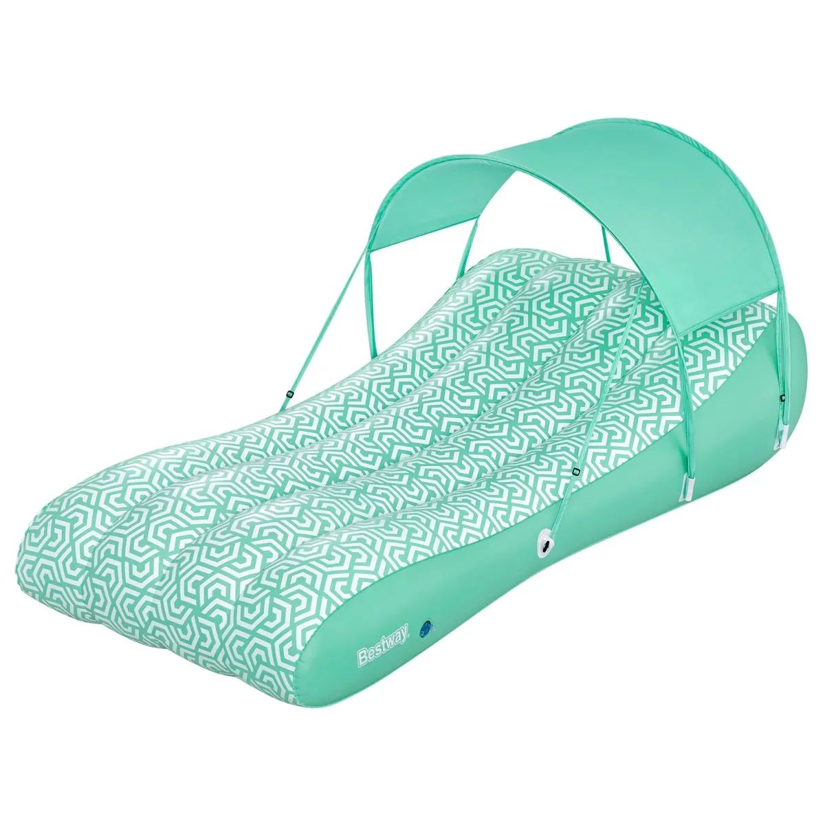 BESTWAY - Flotador inflable 175x94x40 cm reposera sombra verde Bestway