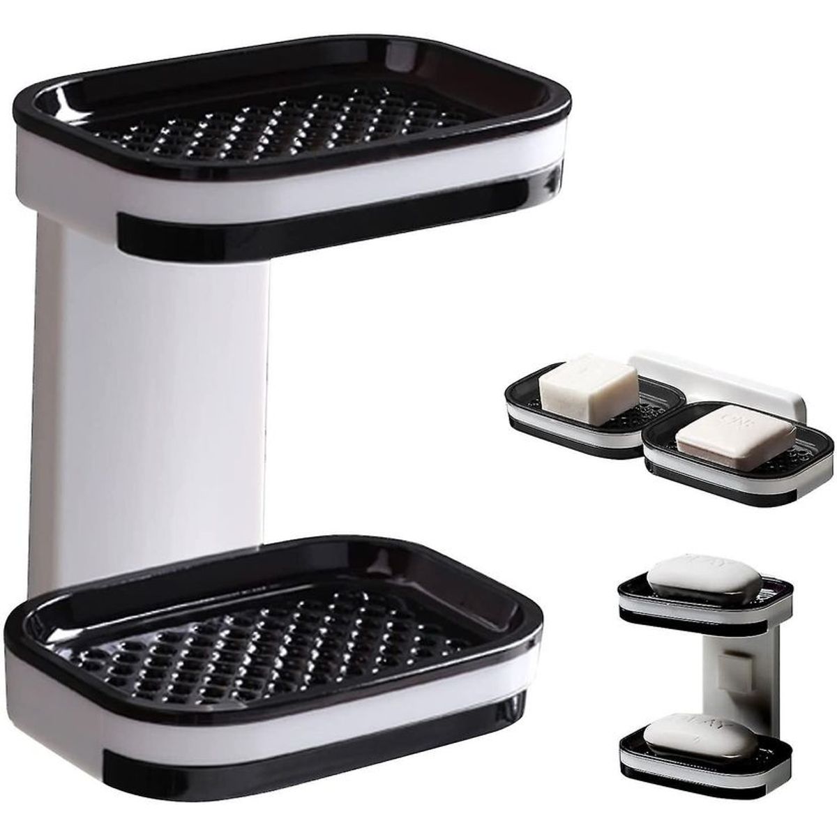 GENERICO - Repisa Jabonera De Baño Con Doble Repisa