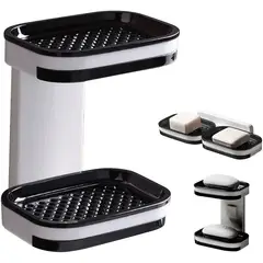 GENERICO - Repisa Jabonera De Baño Con Doble Repisa